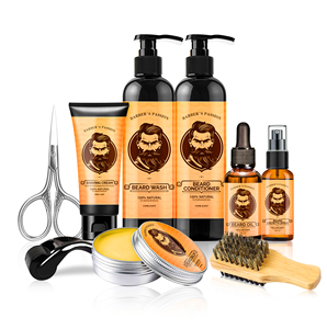 Huile de barbe pour hommes crème à raser adoucissante ensemble de soins de la barbe réparation des pointes fourchues - Product Image 1