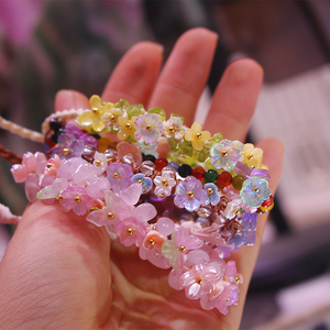 Bracelet de mode en macramé pour bricolage en gros Agate naturelle de couleur brute Olivine Rose cristal de <span class=keywords><strong>quartz</strong></span> clair élément de guérison - Product Image 1