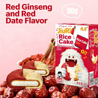 Biscuits au riz glutineux double saveur JIUR, ginseng rouge, datte rouge, sucrés, emballés individuellement, doux, 90g, durée de conservation de 6 mois