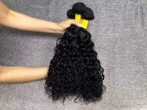 Máquina alineada con cutícula Doble trama Raw Curly Virgin Indian Human Real Hair Bundles A granel Todos los colores 90-100g - Product Image 4