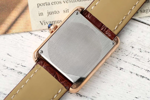 Reloj mecánico automático moderno y elegante, correa de cuero con estampado de cocodrilo rojo vino, espejo de cristal de zafiro - Product Image 5