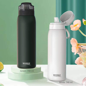WAmax Nuovo Filtro Ahlstrom per Acqua di Sorgente, Bottiglia Filtrante in Acciaio Inox con Rimozione del 99,99% di Batteri e Virus - Product Image 1