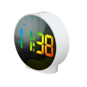 Réveil intelligent mini LED silencieux, circulaire, à brancher, avec affichage de la semaine, pour bureau, salon, petite horloge de table LED pour étudiants - Product Image 6