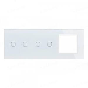 Nuevo Diseño 2025, Estándar EU/UK, Panel de Cristal, Material para PC, 10A, IP27, 2 Pines, Interruptores de Luz Táctiles de Doble Pared - Product Image 6