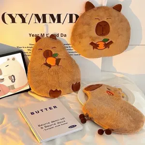 Paño de Cocina Absorbente con Bordado de Capibara, de Terciopelo Coral, para Colgar en el Baño - Product Image 1