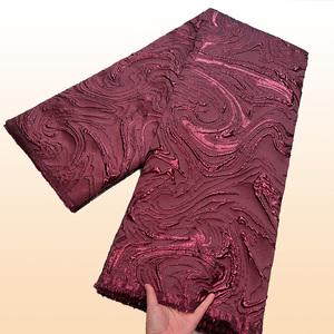 Tissu en dentelle jacquard brocart français en <span class=keywords><strong>vente</strong></span> chaude, 100% polyester, léger, 90 GSM, anti-boulochage, robes de soirée pour filles - Product Image 1