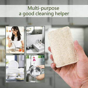 Esponja Vegetal Natural <span class=keywords><strong>de</strong></span> Luffa para Lavar Platos, Biodegradable, Compostable, <span class=keywords><strong>de</strong></span> Alta Absorción, Forma Cuadrada - Product Image 5