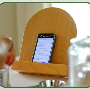 Support de <span class=keywords><strong>livre</strong></span> de recettes réglable en bambou, multifonctionnel, durable, pour comptoir de <span class=keywords><strong>cuisine</strong></span>, gravure laser HUNDRED - Product Image 4