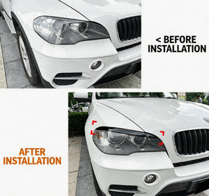Cubierta Decorativa para Faros Delanteros de Fibra de Carbono ABS, Adhesivo para Cejas de Faros, Adorno para Lámparas para BMW X5 E70 2007-2013 - Product Image 5