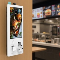 paiement de point de vente à écran tactile vertical tout-en-un Kiosque d'auto-commande de 27 pouces dans un restaurant