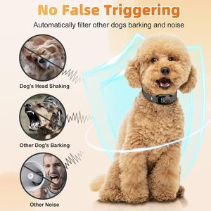 New Design Rechargeable MINI LED Screen Waterproof IP67 Plastic Beep/Vibration Safe Harmless Stop Barking Anti-Bark <b>Collar</b> <b>for</b> - Product Image 4