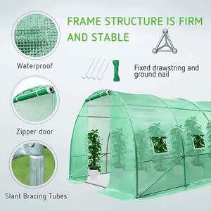 Invernadero de túnel grande para exteriores, 4x3x2M, cubierta de PE agrícola, invernadero de jardín, túnel grande, casa verde, Sera de <span class=keywords><strong>Gradina</strong></span> - Product Image 2