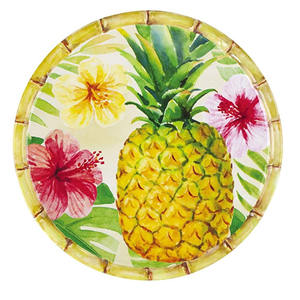 USA Online 9 "/11" Assiette à <span class=keywords><strong>vaisselle</strong></span> tropicale ananas <span class=keywords><strong>en</strong></span> bambou mélamine <span class=keywords><strong>Vaisselle</strong></span> - Product Image 1