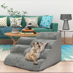 PiCiPaw hochwertige Haustier-Treppen abnehmbare und hochelastische Schwamm-Katzentreppen 3 / 4-Stufen-Hunde-Batterie für hohe Betten und Couches - Product Image 5