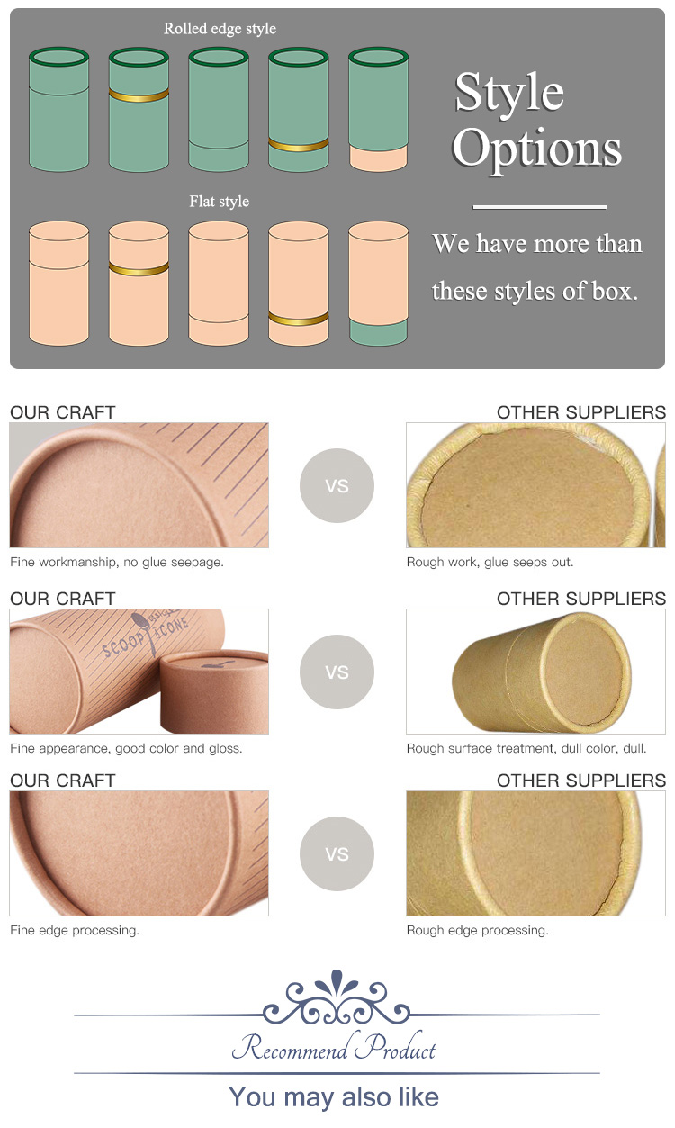 cardboard jars tea packaging tube custom box packaging kraft paper tube eco friendly box packaging