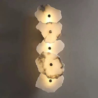 Applique murale moderne et minimaliste en albâtre, design créatif en marbre naturel, éclairage LED pour salon, couloir et chevet
