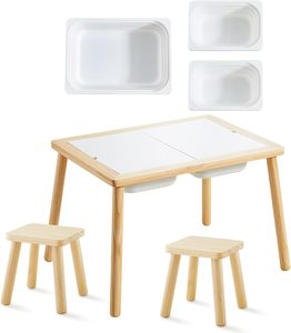 Wdf bán Hot Phong cách cổ điển gỗ tự nhiên nhỏ Montessori wingyz trẻ em Chiều cao có thể điều chỉnh cảm giác bin bảng quảng cáo Ons cảm giác bảng - Product Image 2