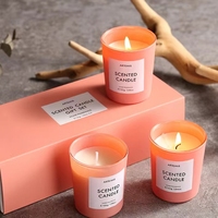 Bougie parfumée en cire de soja personnalisée, boîte cadeau, parfum naturel, étiquette de luxe, parfum d'intérieur, aromathérapie, vente en gros