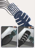 FF2446 2 en 1 brosse à cheveux outil de nettoyage peigne clavier brosse de nettoyage enlever les cheveux poussière râteau maison Salon utiliser peigne nettoyant brosse