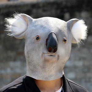 Masque de koala en latex, couvre-chef animal, taille unique, accessoires de costume pour Halloween, fête cosplay - Product Image 3