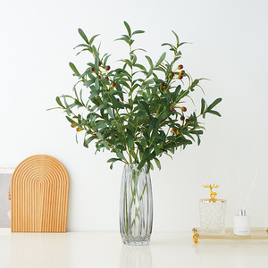 Branches d'olivier à dix branches, plantes vertes artificielles, fleurs en soie, haute simulation, décoration de mariage, décoration intérieure, accessoires d'extérieur - Product Image 2
