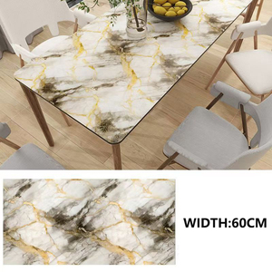 Carta da Parati Effetto <span class=keywords><strong>Marmo</strong></span> Autoadesiva, Pellicola Decorativa Oro per Piastrelle in Ceramica, Adesivo Murale per Rinnovamento Mobili - Product Image 3