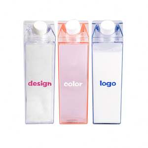 Botella Cuadrada Antiderrames para Beber Directamente Leche, Jugo, Agua, 500/1000 ml, Taza de Plástico Portátil, Apta para Agua Hirviendo, Uso en Exteriores y Camping - Product Image 5