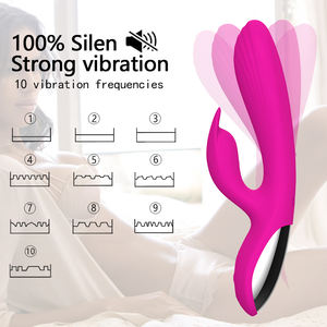 XLN Vibrator USB Tahan Air Dapat Diisi Ulang Wanita 10 Frekuensi Kebisingan Rendah 50dB Stimulator Klitoris Titik G Silikon Tanpa Pelumas - Product Image 2