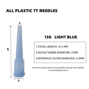 เข็มจ่ายยาทำจากวัสดุพลาสติกทั้งหมดทนทานในสภาพใหม่ TT-13G - Product Image 2