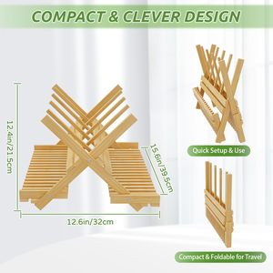 JQ Ổn Định X-Hình Dạng Chai Tre Tiệt Trùng Chủ Khô Giá Với 8 Khe Cắm - Product Image 2