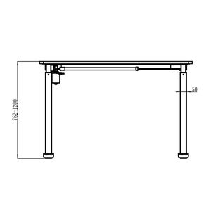 흰색 전기 앉아 단일 모터 높이 조정 가능한 PC 책상 프레임 72 "~ 48" 전기 높이 조절 책상 금속 프레임 - Product Image 5