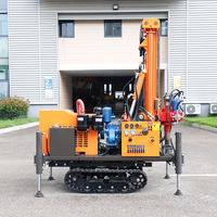 Foreuse compacte sur chenilles 200M pour puits d'eau, système hydraulique diesel efficace, forage fluide, machine de forage de puits d'eau