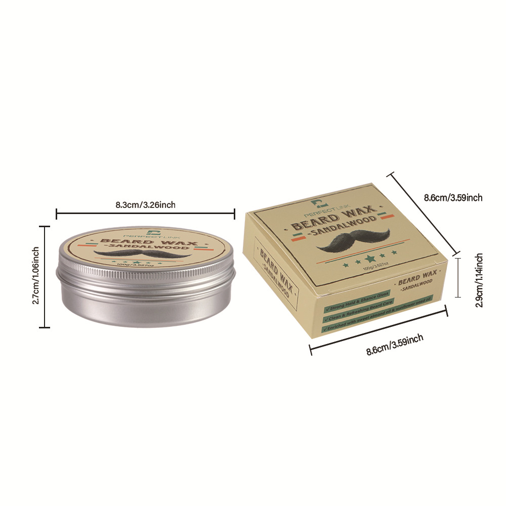 Beard wax shaping cream-sandalwood oil-100g