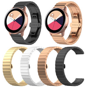 ShanHai – bracelet de montre en acier inoxydable 20mm 22mm pour Huawei GT/GT pour Samsung Gear S3 <span class=keywords><strong>Galaxy</strong></span> <span class=keywords><strong>Watch</strong></span> <span class=keywords><strong>3</strong></span> 41mm <span class=keywords><strong>45mm</strong></span> <span class=keywords><strong>Active</strong></span> 2 - Product Image 1