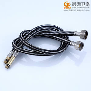 Manguera trenzada Morning Dew de 1/2 pulgada con alambre de acero flexible para grifo de fregadero de cocina, agua fría y caliente - Product Image 3