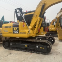Excavatrice Komatsu PC130 d'occasion, PC120, PC130, PC138, PC150, pelle sur chenilles hydraulique de 13 tonnes pour travaux de construction