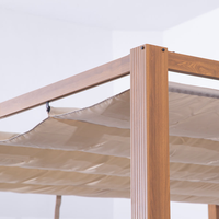 Pergola extérieure moderne en aluminium avec revêtement en poudre et kit de toit à lames orientables