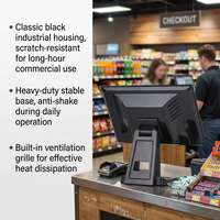 Système de point de vente tactile 15,6 pouces à prix avantageux, processeur I5, machine de caisse tactile 10 points pour magasin