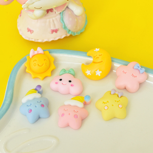 Phổ biến dễ thương sao trăng mây bé Nhựa cabochons quyến rũ cho trường hợp điện thoại trang trí DIY kem keo tóc Clip đồ trang sức làm - Product Image 3