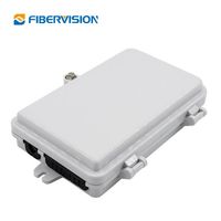 Boîtier de distribution extérieur étanche FIBERVISION A04F 4 fibres FTTH IP65, boîtier de distribution de fibre optique 4 cœurs, boîtier NAP