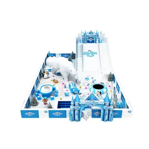 Commercial Indoor Naughty Castle Playground Snow And Ice Theme Indoor Soft Playground For Kids