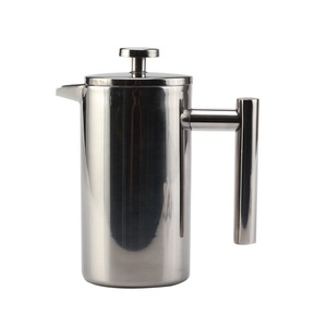 Stainless Steel Double Wall Teapot Hand Brewed Coffee Press - Product Image 1