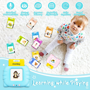 Máquina de terapia del habla para aprendizaje de inglés preescolar para niños, juguetes 224, <span class=keywords><strong>palabras</strong></span> a la vista, cognición educativa, tarjeta Flash parlante Montessori - Product Image 3