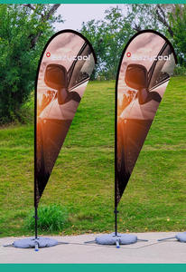 Publicidad personalizada Banderas de plumas Logotipo personalizado Texto Swooper Bandera Señales comerciales <span class=keywords><strong>para</strong></span> agentes inmobiliarios de Casa Abierta - Product Image 5