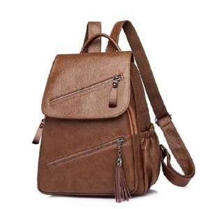 Zaino Vintage di Alta Qualità in Pelle PU con Nappine, Multi-Zip e Fodera Morbida in Poliestere per Scuola e Viaggi Femminili - Product Image 5