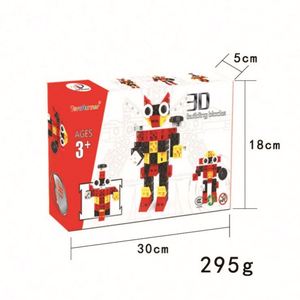 Juguetes Educativos Creativos 2020, Bloques de Construcción de Plástico de Colores para Niños, Robot de Construcción DIY 3D - Product Image 6