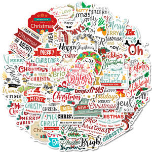 2024 nuevo 50 Uds saludos de Navidad <span class=keywords><strong>frases</strong></span> pegatinas de grafiti <span class=keywords><strong>para</strong></span> decoración de <span class=keywords><strong>pared</strong></span> de botella pegatina de regalo de Festival - Product Image 2