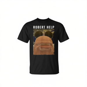 Camiseta Robert Help Meme, unisex, talla mediana para adultos, algodón negro, estampado gráfico, camiseta divertida con humor - Product Image 2