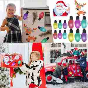 Decoraciones Navideñas para Refrigerador de Coche, Imanes Reflectantes con Forma de Bombilla con Cables Magnéticos - Product Image 6