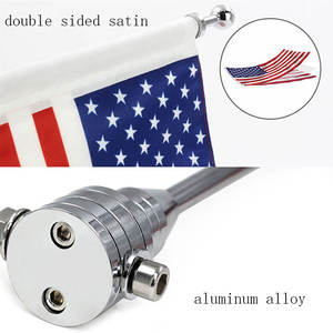 Новинка 2023, прохладный хромированный задний боковой упор для мотоцикла, флаг, государственный флаг - Product Image 5